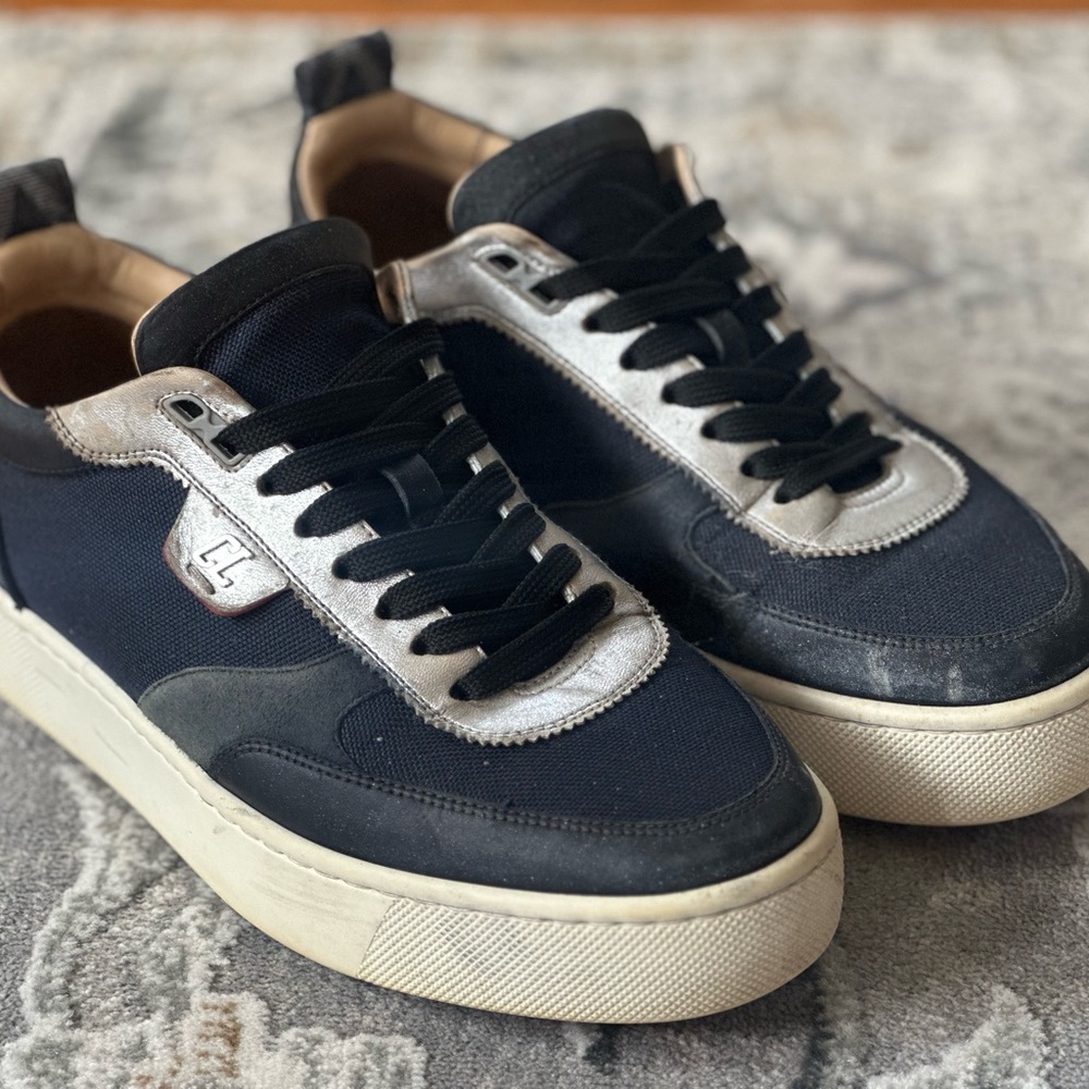 Christian Louboutin Black and Silver Men's Sneakers